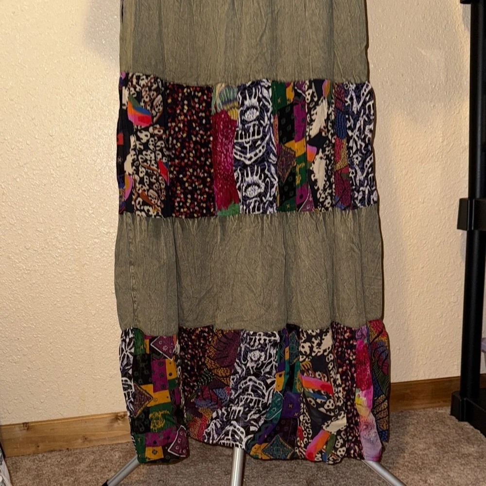 Bohemian Patchwork Maxi Dress - Picture 11 of 16